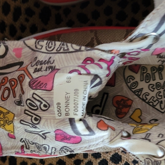 Coach Bonney Poppy High tops in traditional brown "C" pattern. Size 6 - Picture 10 of 10